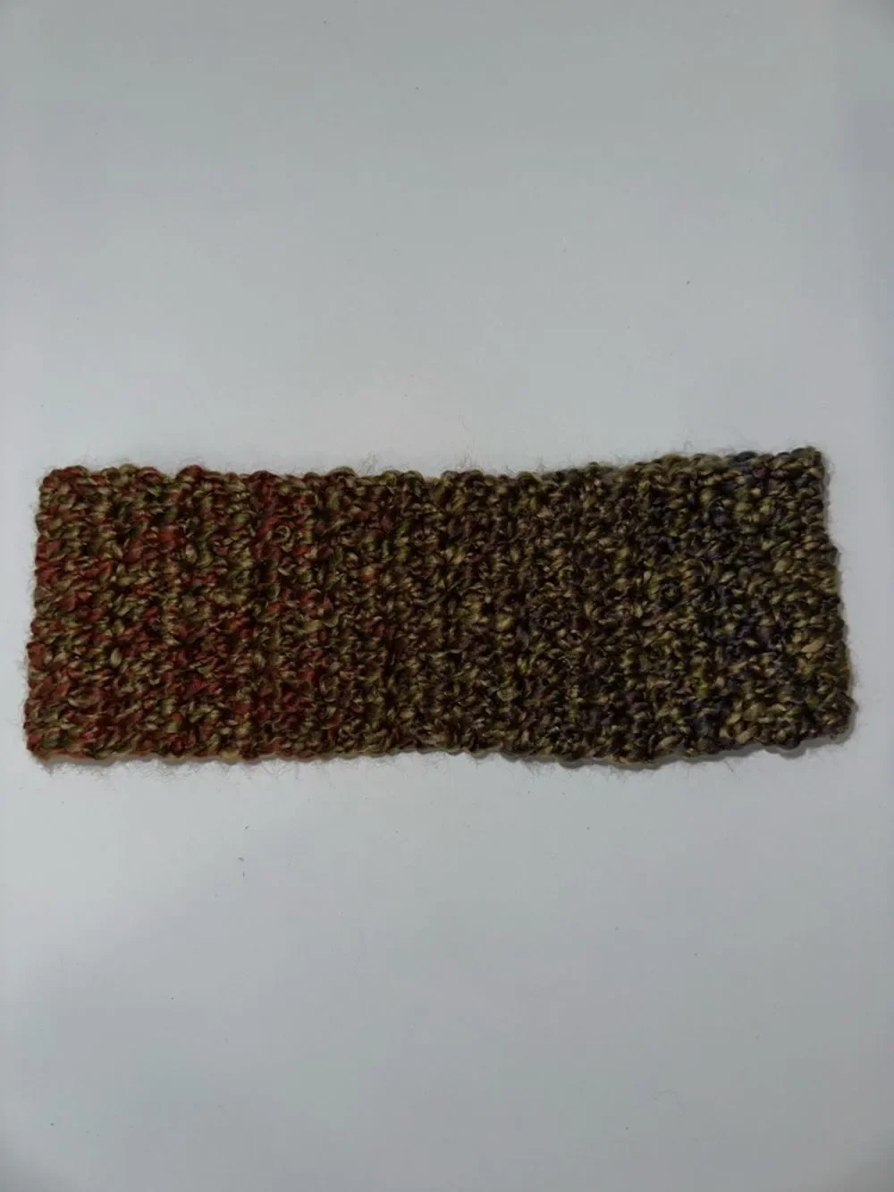 Hand Crochet Camo Green Purple Burgundy Twist Front Headband